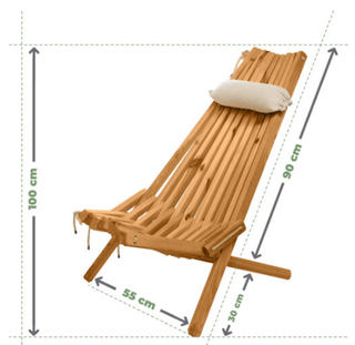 Drewniany leżak ogrodowy jasny brąz