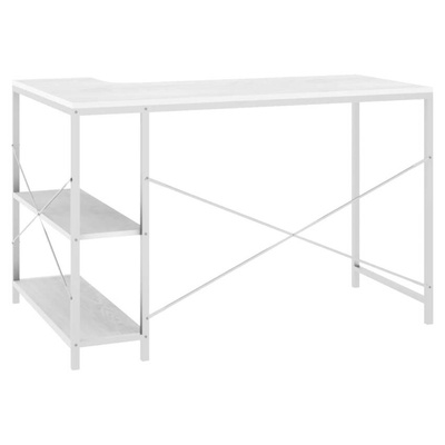 vidaXL Biurko komputerowe, białe 110x72x70 cm, materiał drewnopochodny
