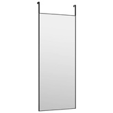 vidaXL Lustro na drzwi, czarne, 40x100 cm, szkło i aluminium