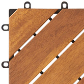 Płytka Tarasowa 10 pcs Brązowy 30 x 30 cm Drewno Akacjowe