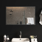 vidaXL Lustro łazienkowe z LED, 80x50 cm