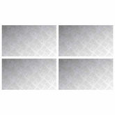 Stopień Prostokątny 4 pcs Srebrny 70 x 40 cm Aluminium