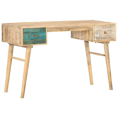 vidaXL Biurko, 118x50x75 cm, lite drewno mango