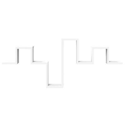 Półka wisząca, biała, 104,5x10x43 cm, materiał drewnopochodny