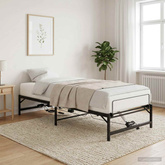 Elektro Regulowany Stelaż Łóżka Czarny 100 x 190 cm Stal