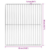 Ruszt grillowy Srebrny 40 x 35 cm Stal nierdzewna