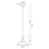 Lampa wisząca TENE E27 czarna matowa EDO777175 EDO Solutions