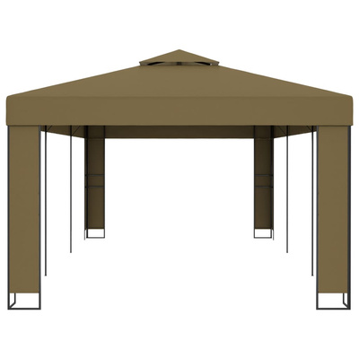 Altana z podwójnym dachem, 3x6 m, taupe, 180 g/m?