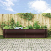 Podniesiony grządka Brązowy 400 x 80 x 81 cm Stal