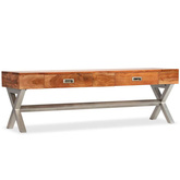 vidaXL Szafka pod TV, drewno akacjowe stylizowane na sheesham, 140 cm