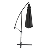 Parasol Ogrodowy Boczny Z Regulacją Pochyłu  350 x 250cm Antracyt