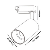 LAMPA SZYNOWA MOBI TRACK GU10 BIALY 1-FAZOWA SZYNOPRZEWÓD