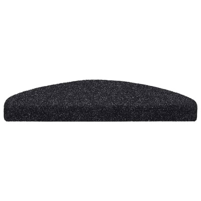 Maty na schody samoprzylepne 5 szt. 65x21x4 cm czarne półokrągłe duże