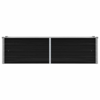 Podwyższona donica, antracyt, 160x40x45 cm, galwanizowana stal