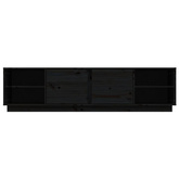 vidaXL Szafka pod TV, czarna, 156x40x40 cm, lite drewno sosnowe