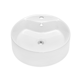 Umywalka nablatowa granada  47 cm, okrągła, z otw. na bat. CE-45-001-W Invena