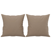 2-osobowa sofa z poduszkami, cappuccino, 140 cm, sztuczna skóra