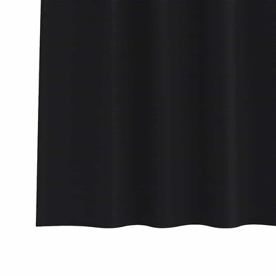 Firany blackout z kółkami 2 pcs Czarny 260 x 140 cm Poliester
