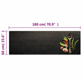 vidaXL Dywanik kuchenny, wzór w przyprawy, 60x180 cm, aksamit