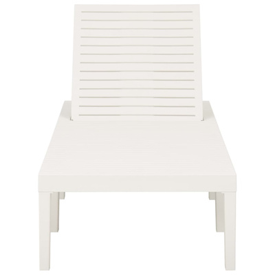 vidaXL Leżak plastikowy, biały
