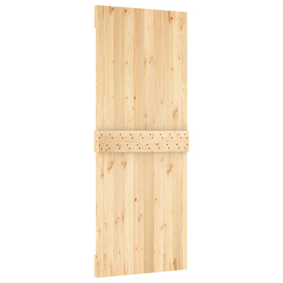 Drzwi przesuwne 80 x 210 cm Lite Drewno Sosnowe (Nieobrobione)