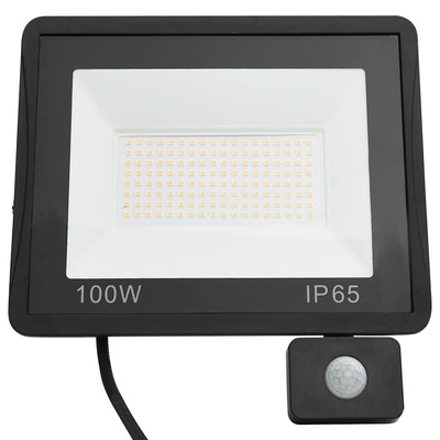 Reflektor LED z czujnikiem, 100 W, zimne białe światło
