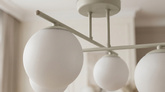Lampa sufitowa na 4 źródła światła, kaszmirowa K-6043 z serii RAYA