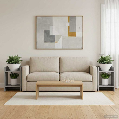 Stojak na rośliny 2 szt. Szary Sonoma 30 x 30 x 40 cm
