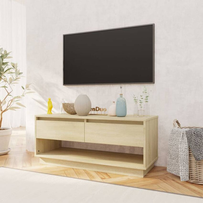 vidaXL Szafka pod TV, dąb sonoma 102x41x44 cm, materiał drewnopochodny