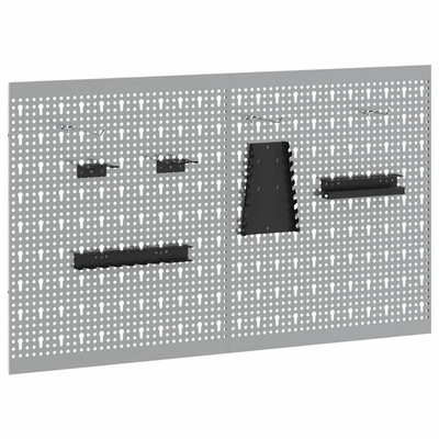 Panel Narzędziowy 2 szt. Szary 100 x 1 x 60 cm Stal