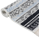 vidaXL Dywanik, różowo-niebieski, 160x230 cm, bawełniany