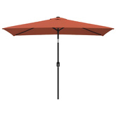 Parasol ogrodowy na metalowym słupku, 300 x 200 cm, terakotowy