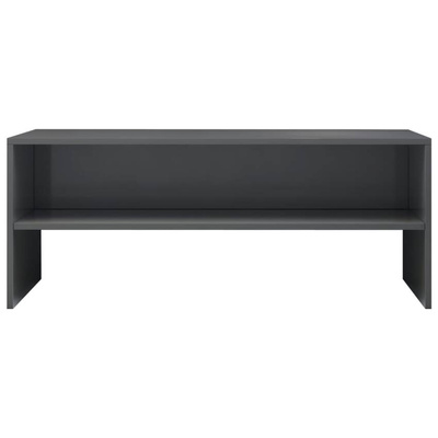 vidaXL Szafka pod TV, szara, wysoki połysk, 100x40x40 cm