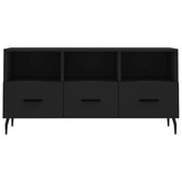 vidaXL Szafka pod TV, czarna, 102x36x50 cm, materiał drewnopochodny wariant 8