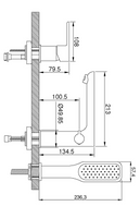 Bateria wannowa 3-otworowa Dokos biały/chrom  Invena