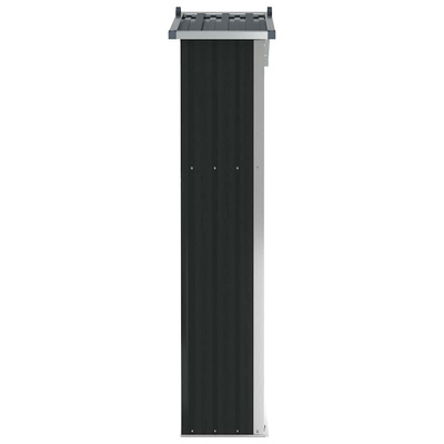 Szopa ogrodowa, antracyt, 116x45x175 cm, stal galwanizowana