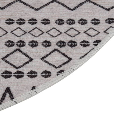 vidaXL Dywan z możliwością prania, 120 cm, czarno-biały