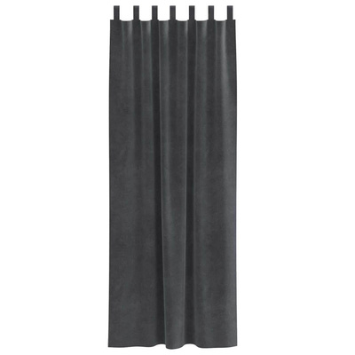 Zasłony zaciemniające 2 pcs Jasnoszary 140 x 225 cm Aksamit