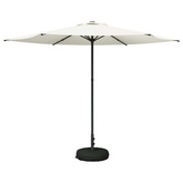 Parasol ogrodowy z podstawą 300 x 300 cm Poliester Prostokątny