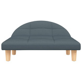 vidaXL Legowisko dla psa, ciemnoszare, 70x52x30 cm, obite tkaniną