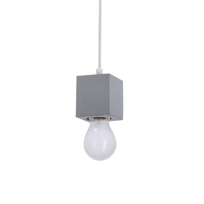 Cubick lampa wisząca biały 1x20W E27 szary