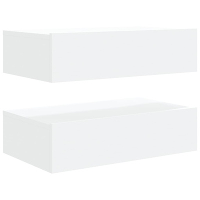 vidaXL Szafki telewizyjne z LED, 2 szt., białe, 60x35x15,5 cm