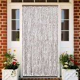 Zasłona przeciwko owadom, taupe i biel, 118x220 cm, szenil