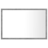 vidaXL Lustro łazienkowe LED, szarość betonu, 60x8,5x37 cm, akryl