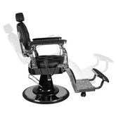 Gabbiano fotel barberski Giulio Silver czarny 132538