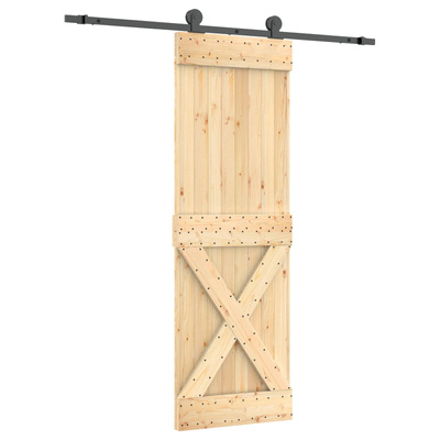 Drzwi przesuwne Naturalny i czarny 70 x 210 cm