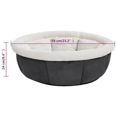 vidaXL Legowisko dla psa, 59x59x24 cm, szare