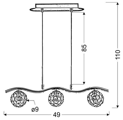 Lampa sufitowa Candellux Starlet 33-85743 G9 chrom kryształ