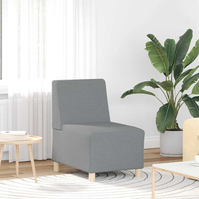 Modułowa sofa bez podłokietników 3 szt. Jasnoszary tkanina