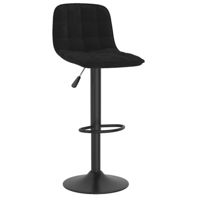 vidaXL Stołki barowe, 2 szt., czarne, obite aksamitem